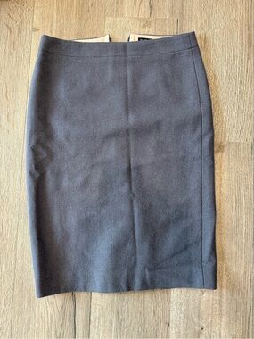 J. Crew Charcoal Gray Wool Pencil Skirt